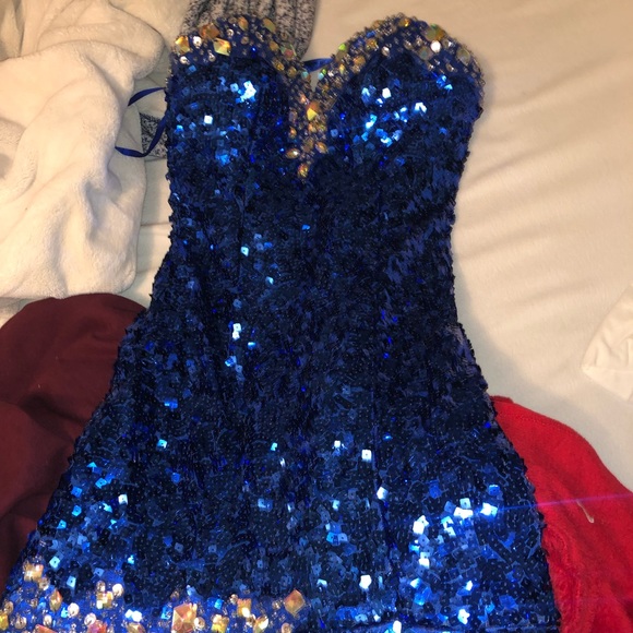 Royal Blue Prom Dress - Picture 2 of 6